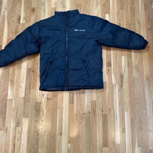 US Polo Association BLACK/GRAY‎ PUFF JACKET XL USPA Assn Parka Coat [BIN A31POLO - Picture 3 of 5